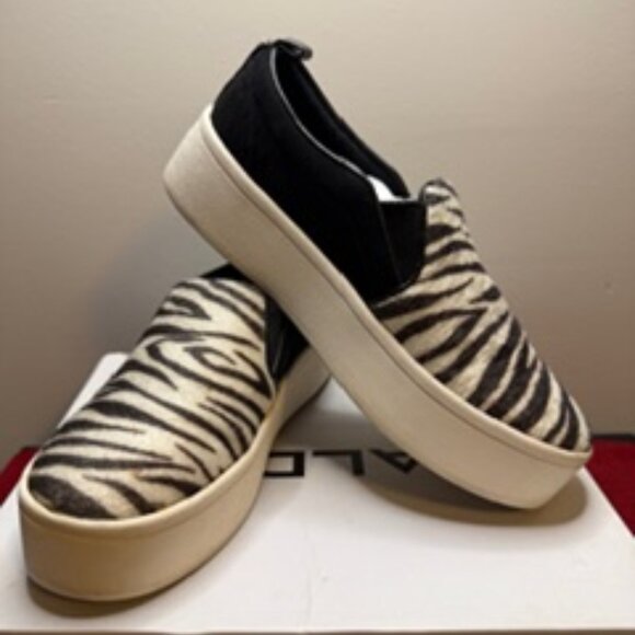 Aldo Shoes - Aldo Zebra Print Platform Slip‑Ons – Size 7